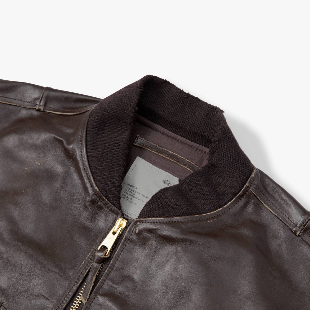 MADNESS HARD AGING LEATHER AVIATOR JACKET (HORSEHIDE) | MADNESS